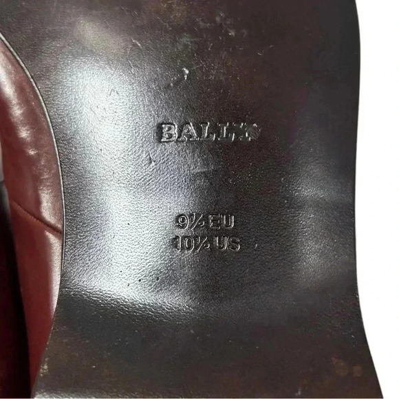 Bally Vintage Deadstock Oxblood Leather Slip On Square Toe Loafers. Size 10.5 - Picture 7 of 8